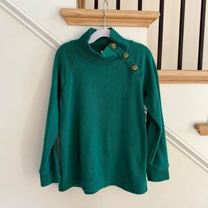 Crewcuts Girls' Button-Collar Pullover Sweatshirt, Size Small
